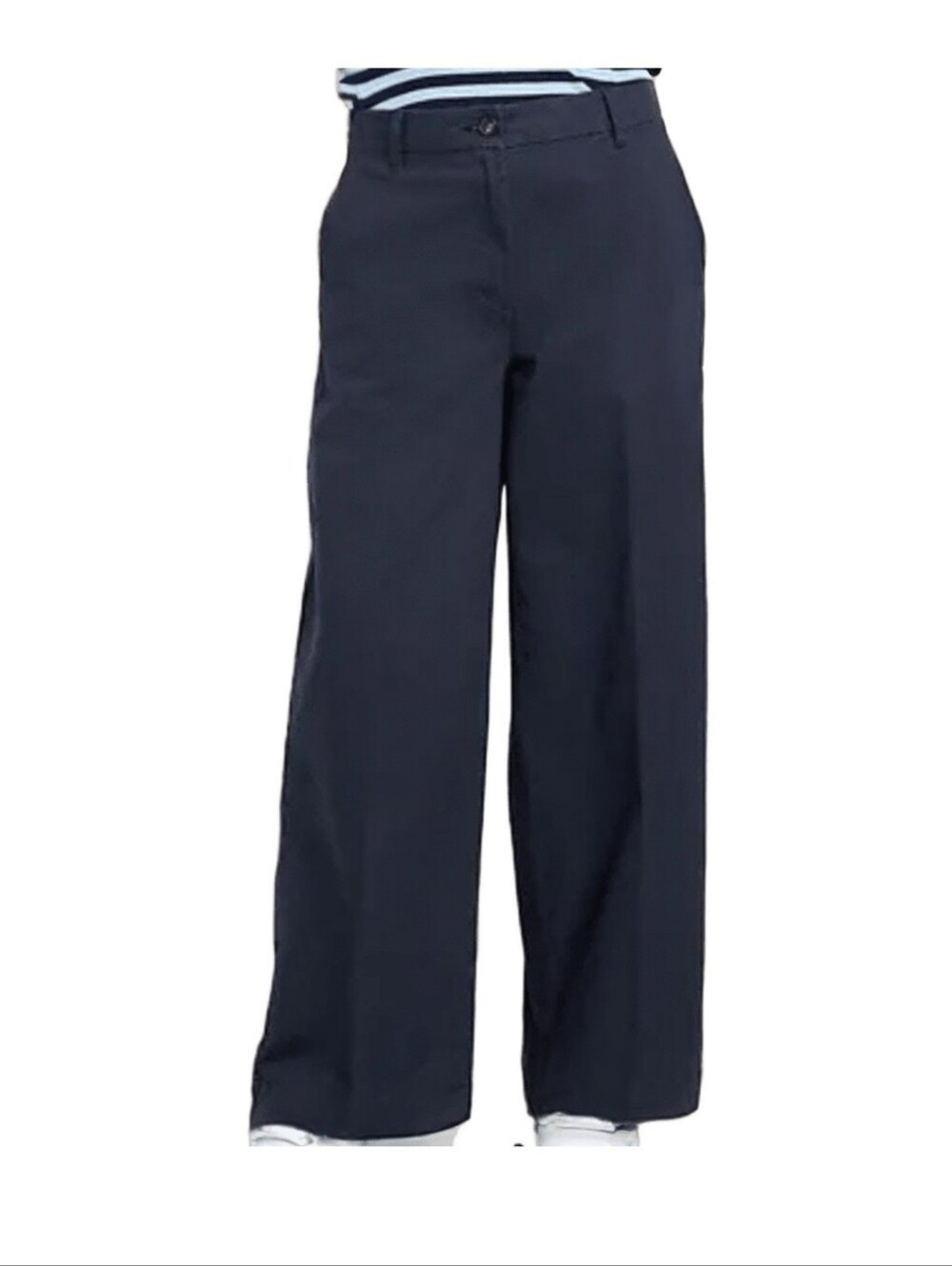 Old Navy Navy Wide-Leg High-Rise Khaki Trousers
